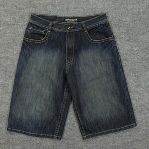 Southpole Shorts Mens 34 Blue Denim Jean Relaxed Fit Baggy Hip Hop Loose